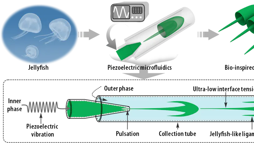 Bioinspired jellyfish microparticles from microfluidics